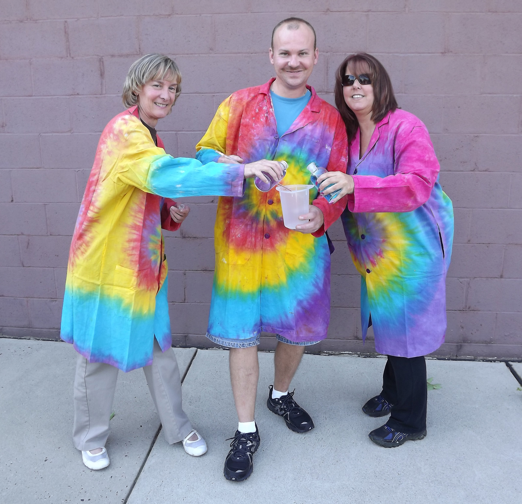 TIE DYE LAB COAT SMALL - Click Image to Close