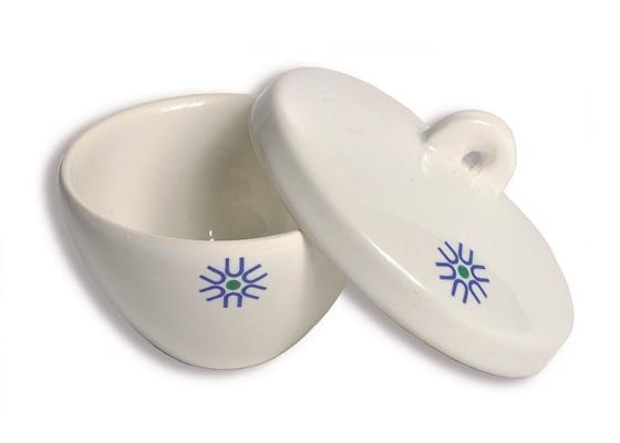 PORCELAIN CRUCIBLE, WIDE FORM, WITH COVER, 50ML