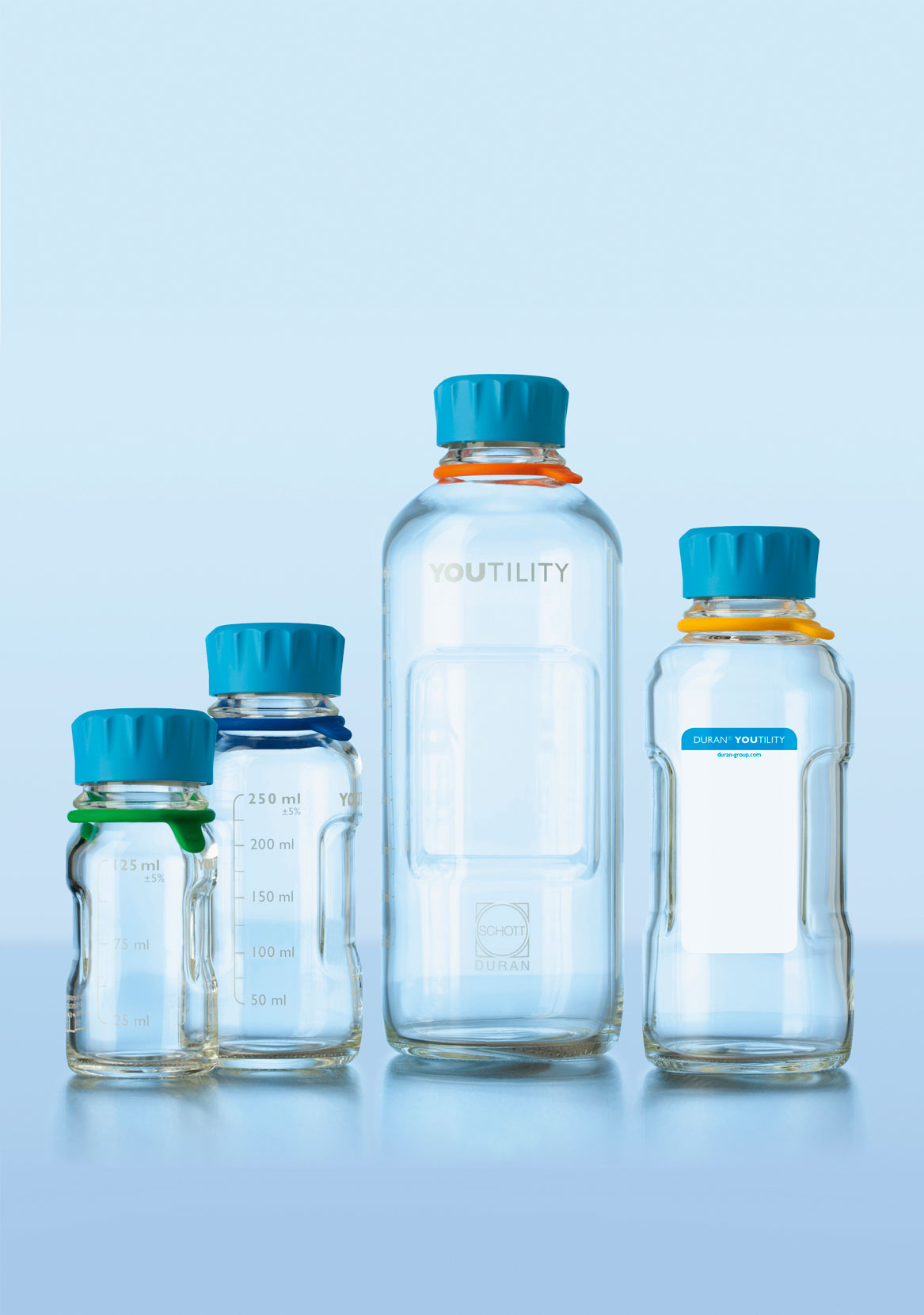 Bottle TAG, F/ GL 45, BLUE SILICONE