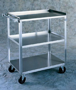 3-SHELVED UTILITY CART 500LBS CAPACITY - Click Image to Close