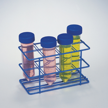 RACK FOR 50ml CENTRIFUGE TUBES 16 PLACES WIRE BLUE - Click Image to Close