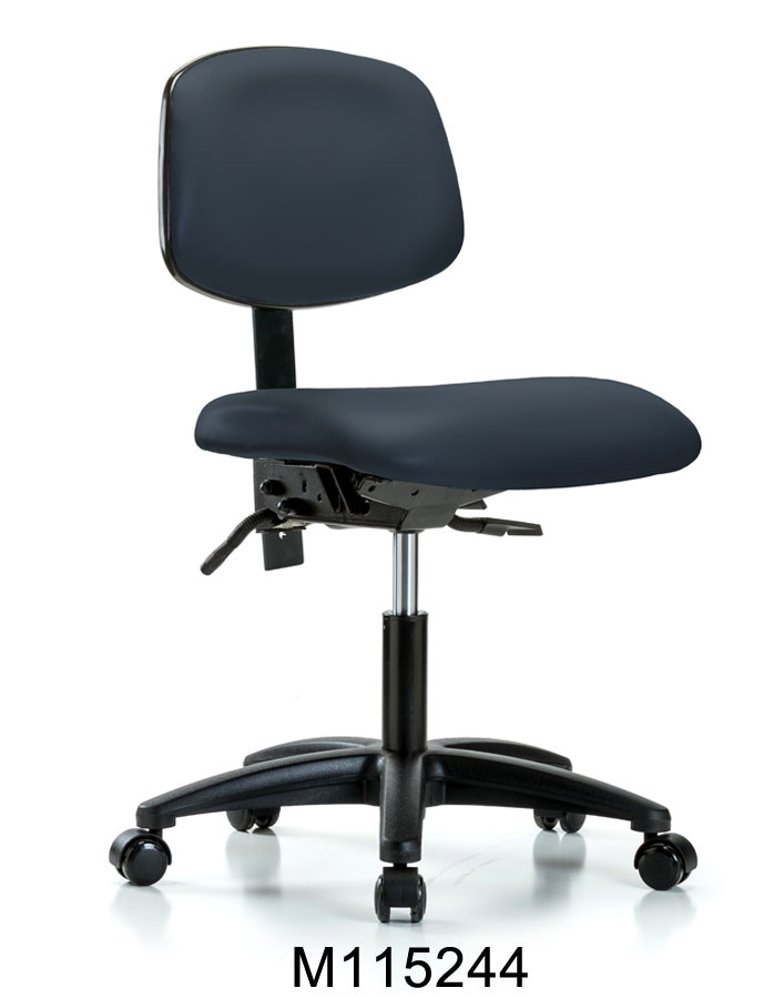 Vinyl Desk Hi Chair RG Casters - Click Image to Close
