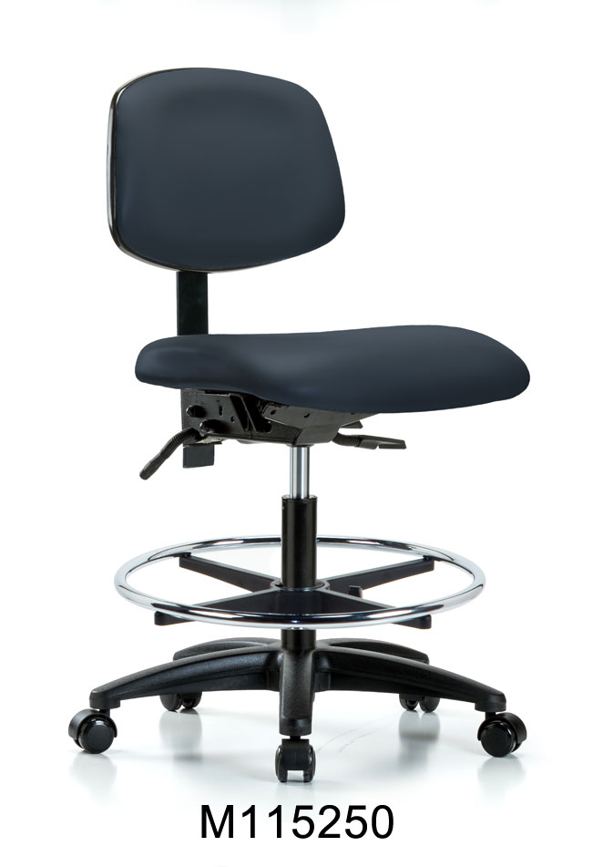 Vinyl Med Hi Chair RG T1 CF Casters - Click Image to Close