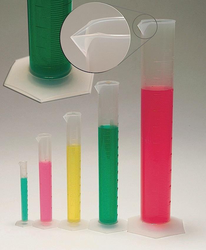 MEASURING CYLINDER 1000ML HEX BASE PP - Click Image to Close