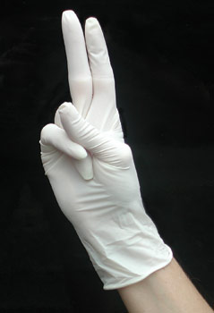 GLOVES LATEX LARGE POWDERED - Click Image to Close