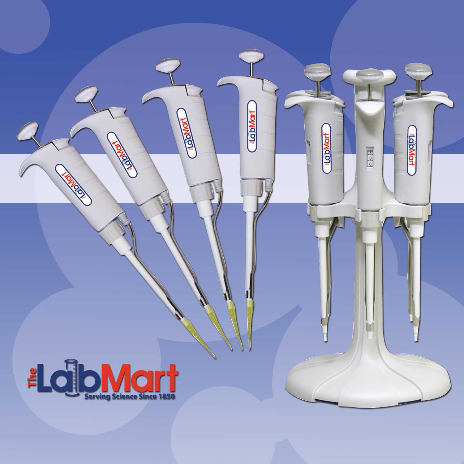  LABMART PROPETTE 4 PIPETTES W/ STAND KIT