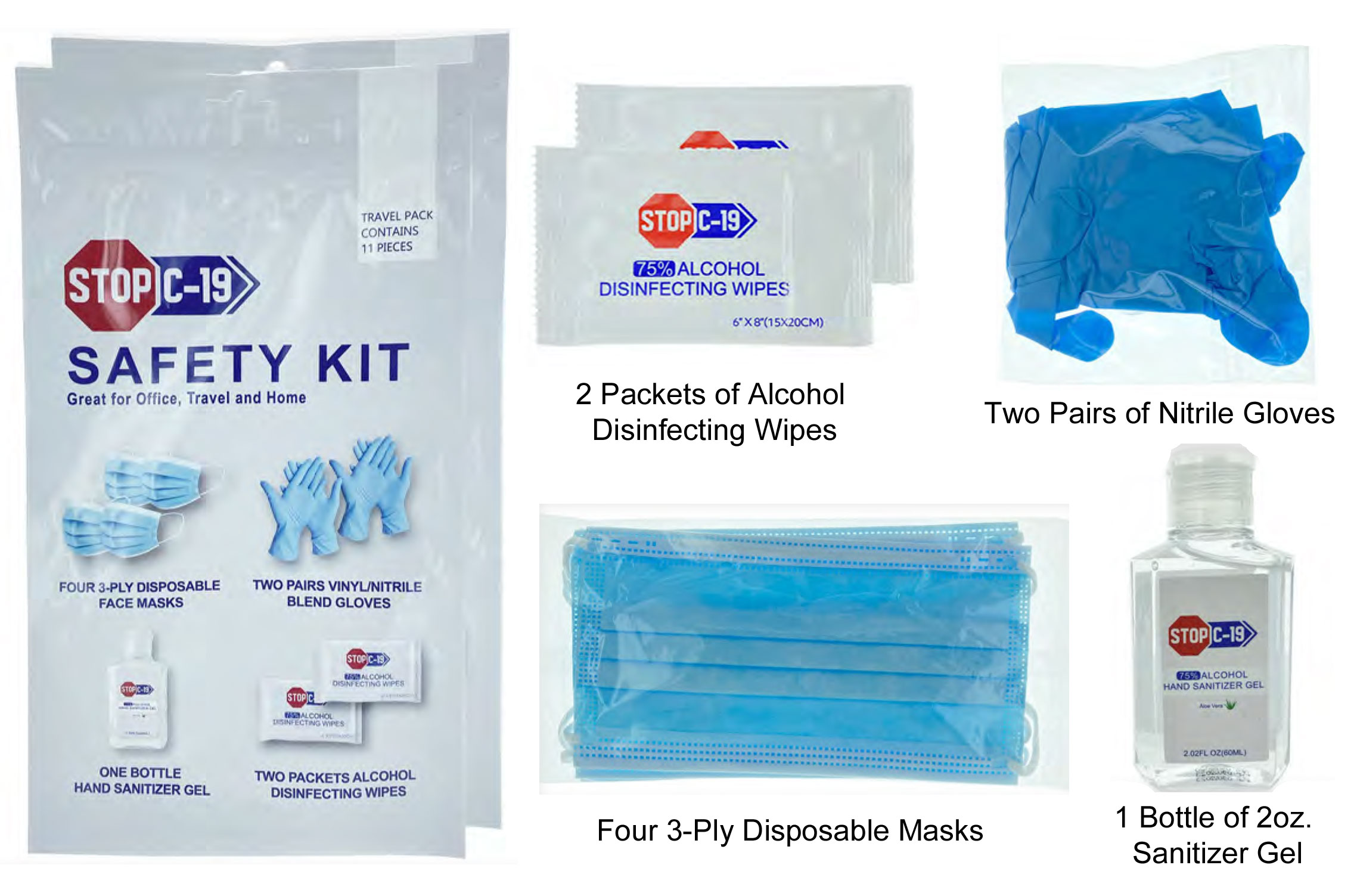 STOP C-19 SAFETY KIT   - Click Image to Close