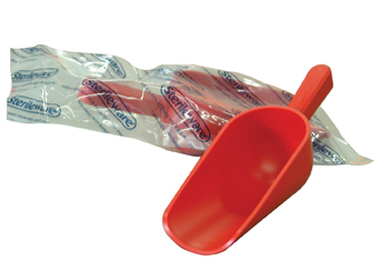 4 OZ. STERILE SCOOPS RED STERILEWARE - Click Image to Close
