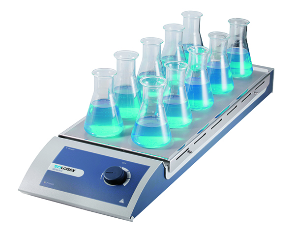 10-PLACE ANALOG MAGNETIC STIRRER - Click Image to Close