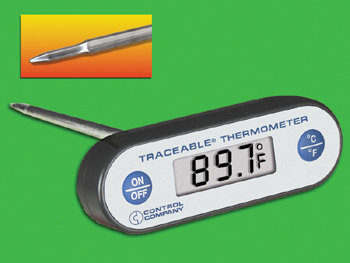 TRACEABLE T-HANDLE THERMOMETER WATERPROOF PIERCING W/1C ACC.