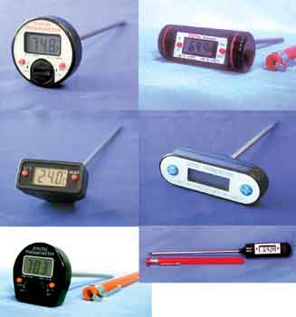 LONG STEM (8 in.) DIGITAL TRACEABLE THERMOMETER - Click Image to Close
