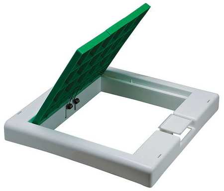 SPRING OPEN COVER FOR GLASS DISPOSAL CARTON W/GREEN PANEL